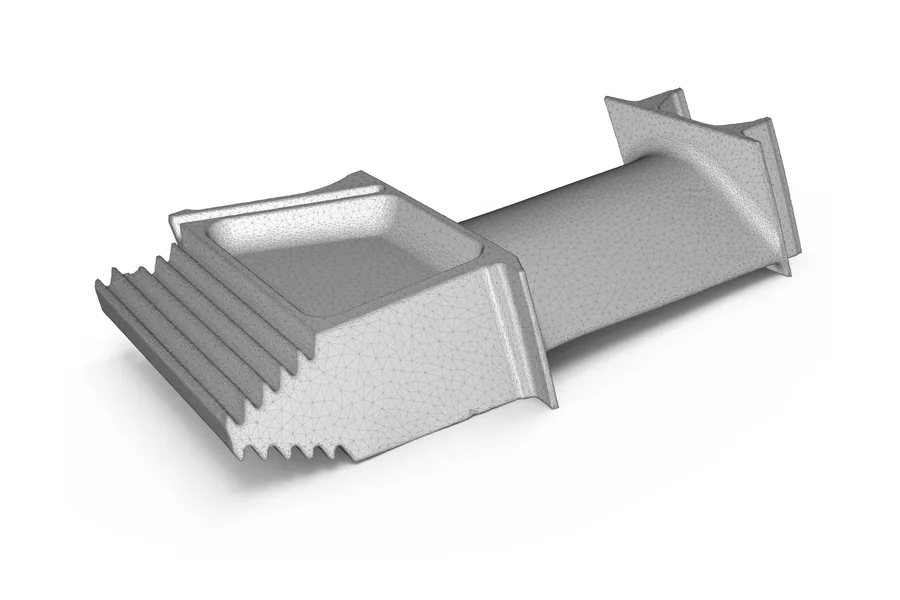 Triangulated mesh of the same part