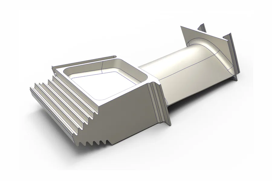 Parametric CAD solid of the same part