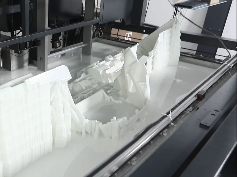 Parts coming off the SLA platform